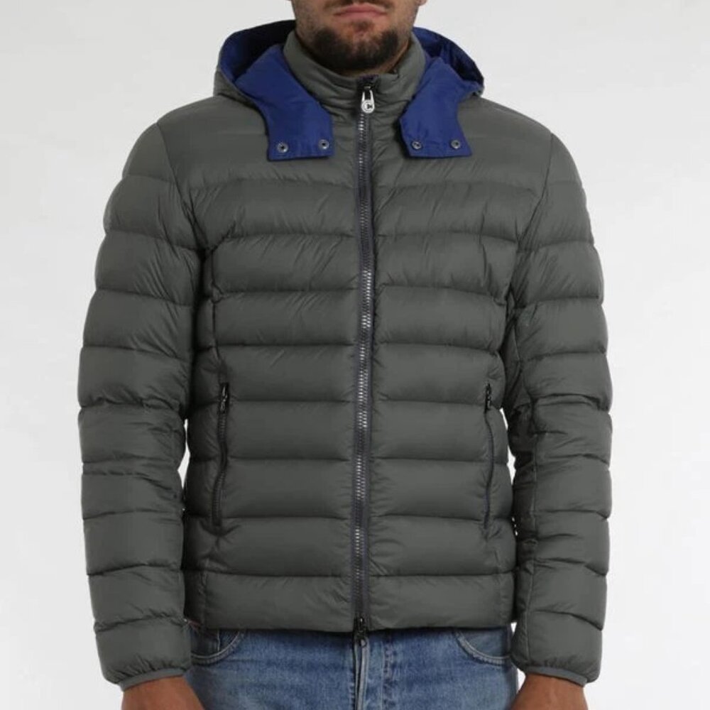 Colmar 1250R Men’s Hooded Lightweight Down Jacket Puffer Coat; Green; US Size 44